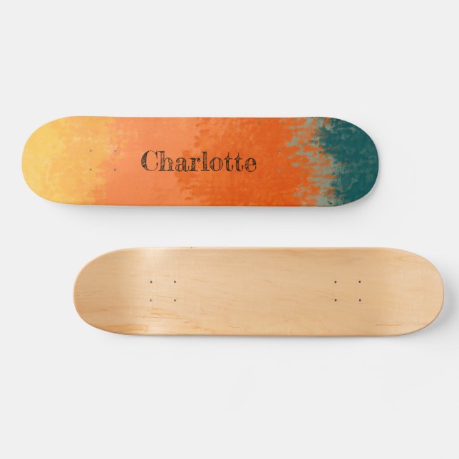 Skateboard Orange rustique (Horz)