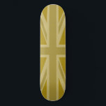 Skateboard Ordures Union Jack/Drapeau<br><div class="desc">Union Flag (aussi connu sous le nom d'Union Jack), drapeau britannique aux tons or.</div>