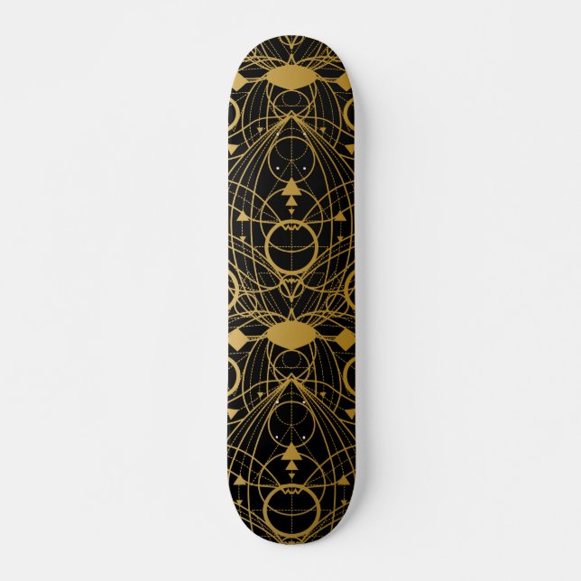 Skateboard Ornements Black Gold (Devant)