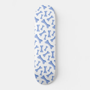 Skateboard Os de chien bleus Delicats Chiots mignons Amoureux