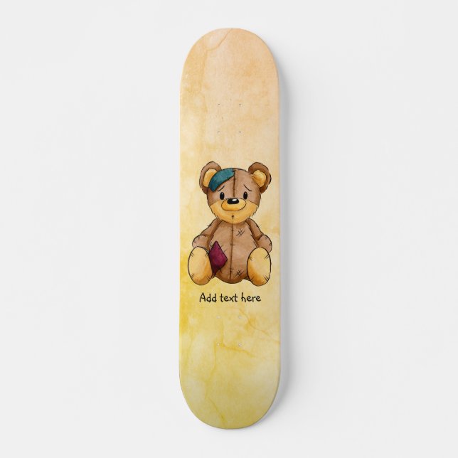 Skateboard Ours en chiffon personnalisé Planche à roulettes (Devant)