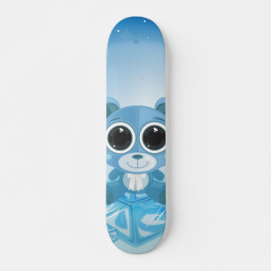 Skateboard Ours en peluche - bleu Cool
