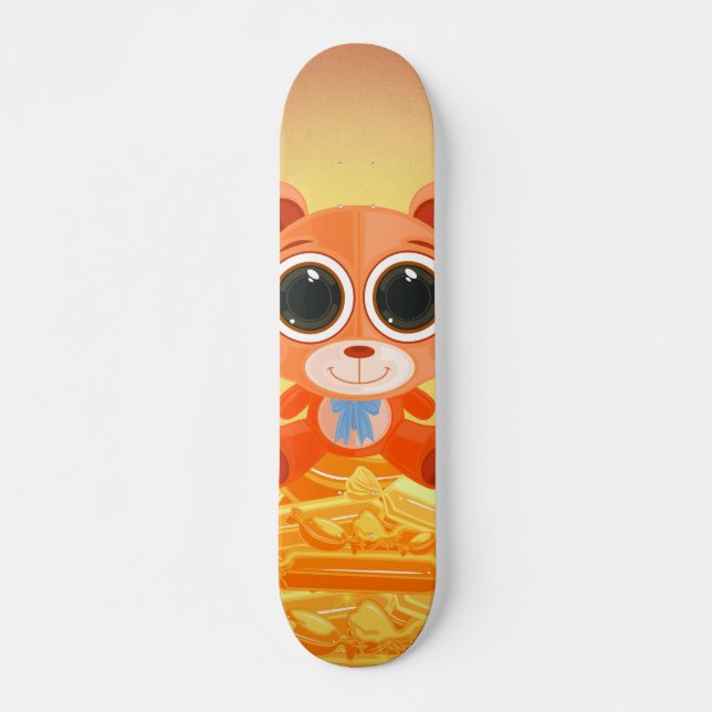 Skateboard Ours en peluche - Candy Orange (Devant)