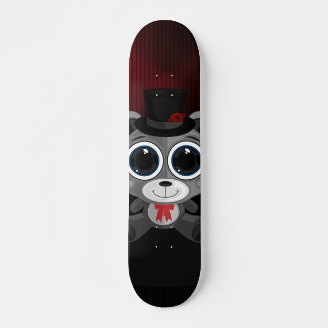 Skateboard Ours en peluche - gris clair (Devant)