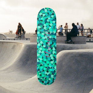 Skateboard Paillettes de Teal Super Star Mignon
