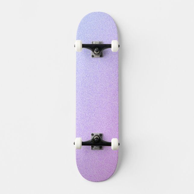 Skateboard Paillettes ombrées pastel (Recto)