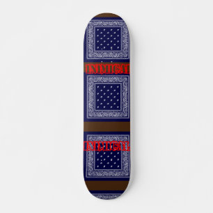 Skateboard Paisley bleu inimitable 