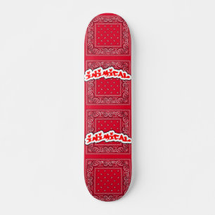 Skateboard Paisley rouge hostile
