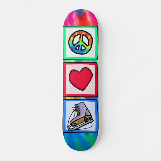 Skateboard Paix, amour, patin de glace (Recto)