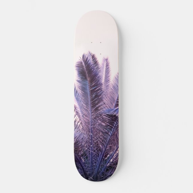 Skateboard Palm Feuille Beach Dream #1 #tropical #wall #art (Recto)