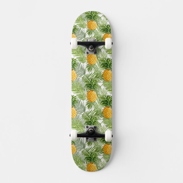 Skateboard Palmettes et ananas tropicaux (Recto)