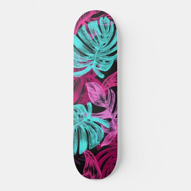 Skateboard Palmier tropical fluorescent (Recto)
