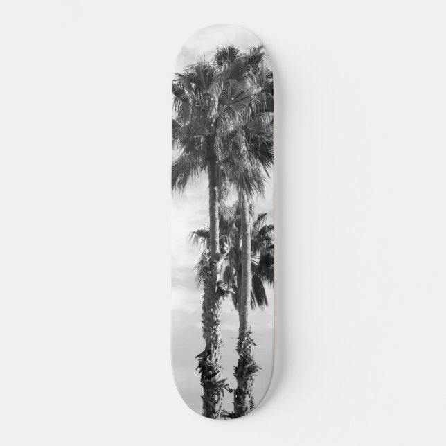 Skateboard Palmiers noir blanc #1 #mur #art (Recto)