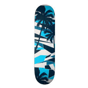 Skateboard palmiers surfs Abstraits