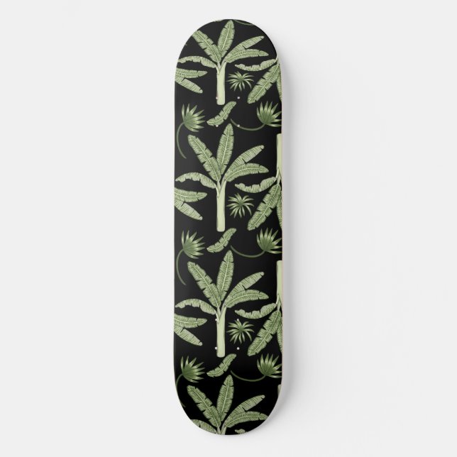 Skateboard palmiers tropicaux sans couture motif (Recto)