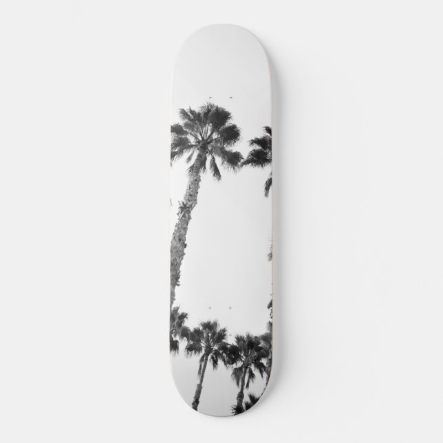 Skateboard Palmiers Vibes noir & blanc #3 #wall #décoration (Recto)