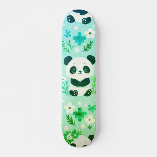Skateboard Panda Bear Motif Vert Imprimer