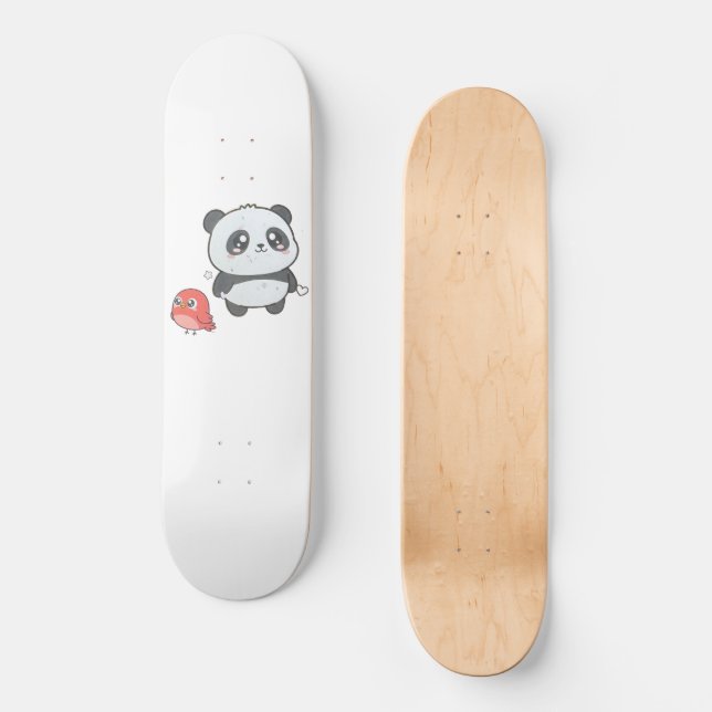Skateboard Panda & Bird, endoky.com (Recto)
