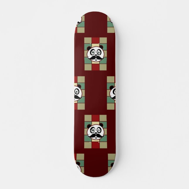 Skateboard Panda Moustachu 2 (Devant)
