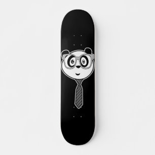 Skateboard Panda Nerd - noir et blanc
