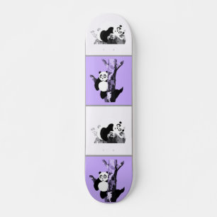 Skateboard Pandas Checker - Violet