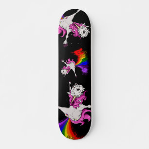 Skateboard panier arc-en-ciel de licorne