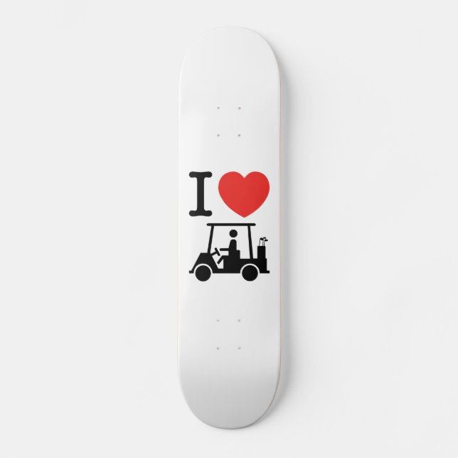 Skateboard Panier de golf I Heart (Love) (Recto)