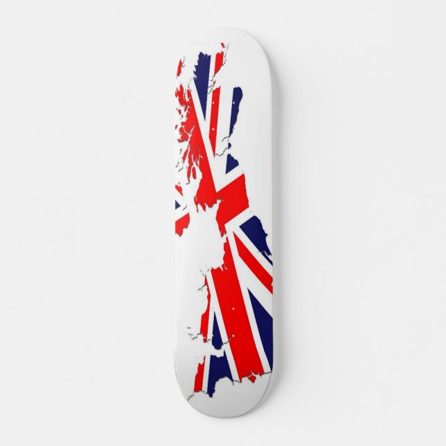 Skateboard Panneau BRITANNIQUE de patin de drapeau de carte (Devant)
