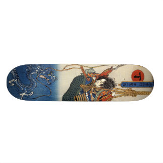 Skateboard Panneau de combat samouraï de dragon d'eau