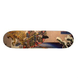 Skateboard Panneau de combat samouraï de tigre