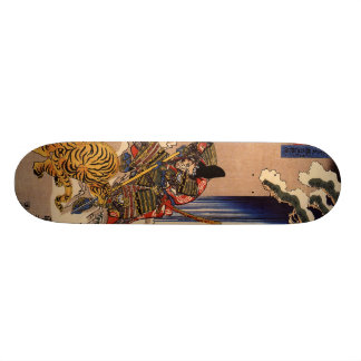 Skateboard Panneau de combat samouraï de tigre