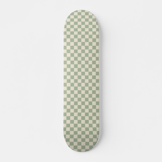 Skateboard Panneau de contrôle blanc vert et blanc désactivé (Devant)