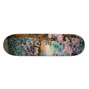 Skateboard Panneau de patin de fleurs de cerisier