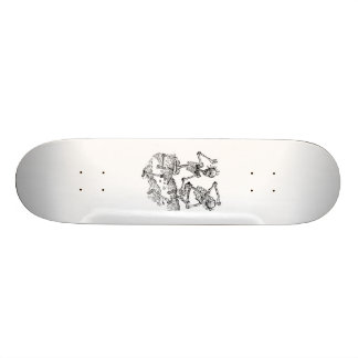 Skateboard Panneau de patin de squelettes de danse
