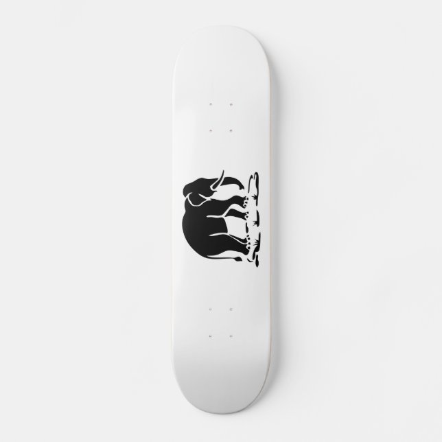 Skateboard Panneau de trekking des éléphants asiatiques devan (Recto)