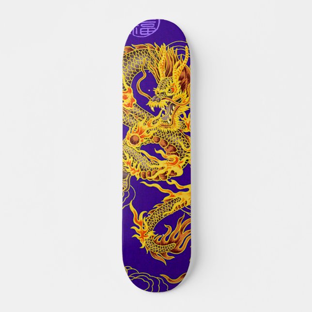 Skateboard Panneau fait sur commande de dragon chinois (Devant)