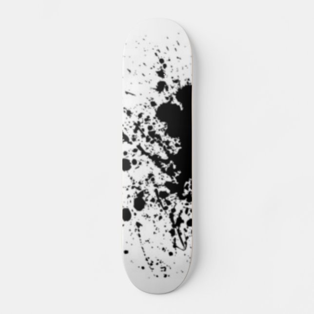 Skateboard panneau noir et blanc de patin d'éclaboussure (Recto)