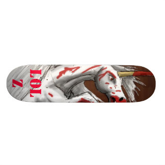 Skateboard PANNEAU sanglant de la licorne LOLZ