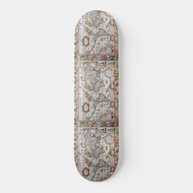 Skateboard Panneaux de cartes du monde antique (Recto)