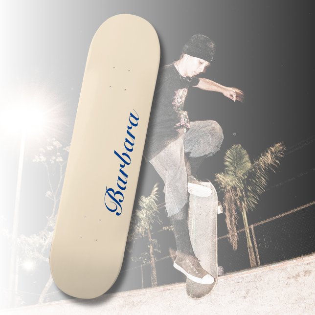 Skateboard Papaya Nom Élégant | Classique Tendance  (Créateur téléchargé)