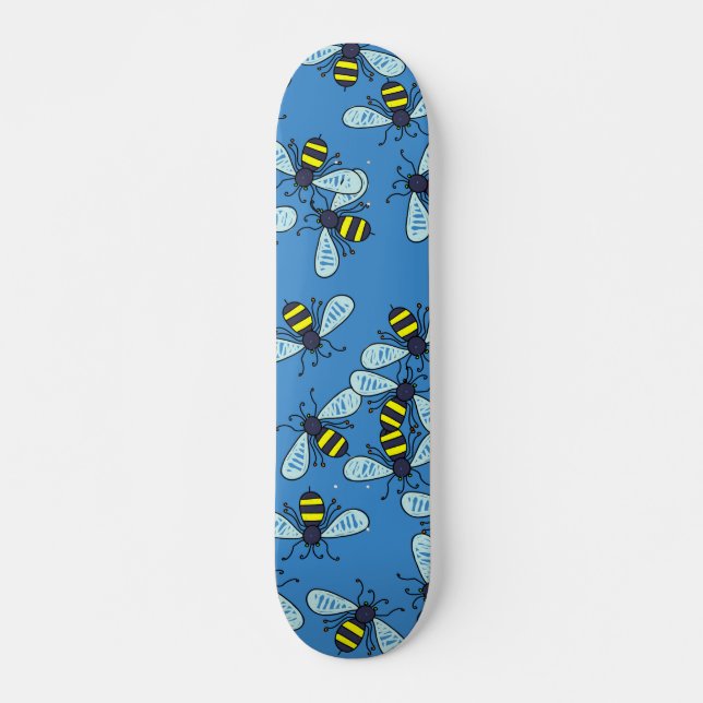Skateboard Papier peint d'abeille (Devant)