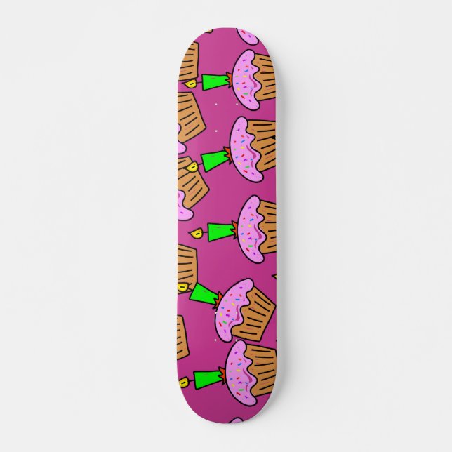 Skateboard Papier peint de petit gâteau (Devant)