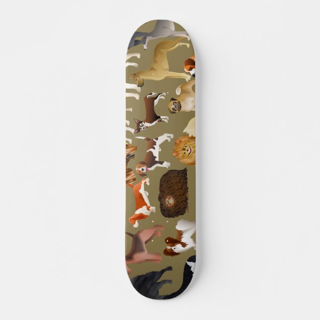 Skateboard Papier peint de pure race de chien (Devant)
