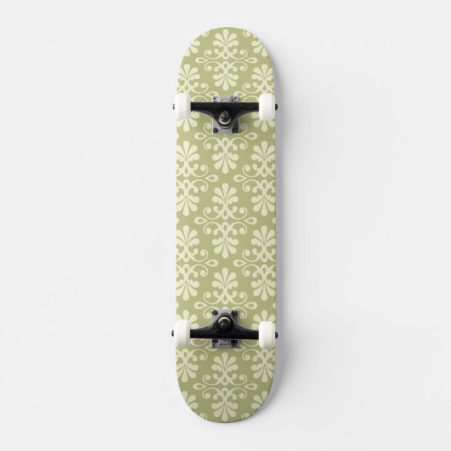 Skateboard Papier peint floral de damassé (Recto)