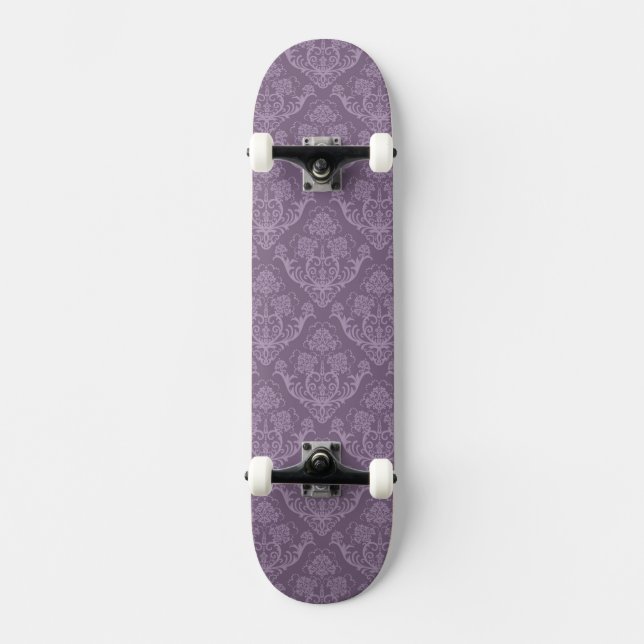 Skateboard Papier peint floral pourpre (Recto)