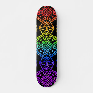Skateboard Papier peint Mosaic Cross ( Arc-en-ciel 2 )