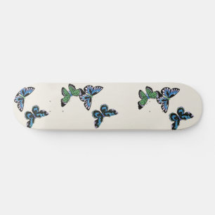 Skateboard Papillon bleu
