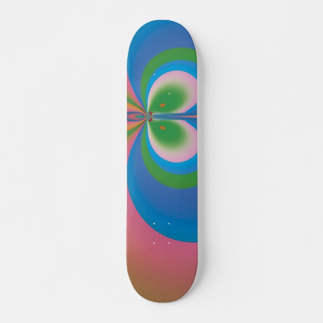 Skateboard Papillon Bleu (Devant)