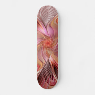 Skateboard Papillon coloré abstrait art fantastique fractal