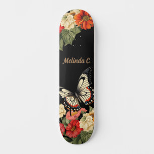 Skateboard Papillon floral cool Grand Patinage